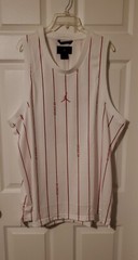 Air Jordan Basketball Jersey Mens XL White Red Pinstripe New DM1380 100