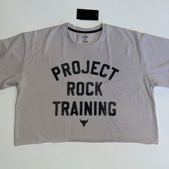 Under Armour Project Rock Training Cutoff gym T Shirt mens XL gray NWT