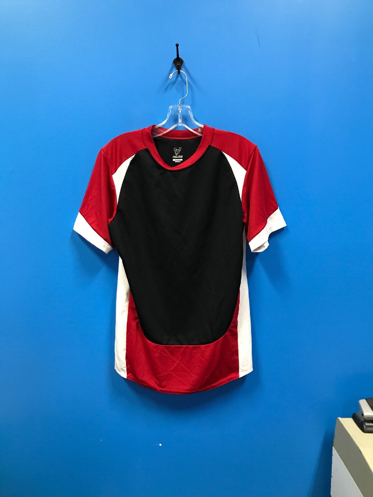 NEW High Five Adult's Athletic Shirt Color Black Red White Size S Small NWOT gallery