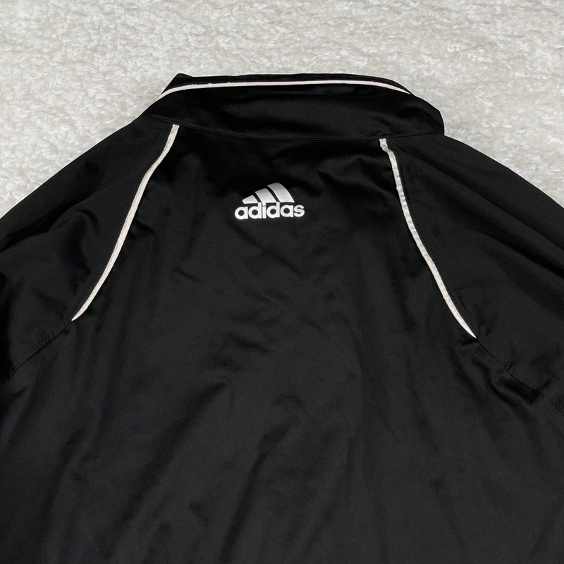 Adidas Jacket Men Large Black Full Zip Golf Windbreaker Mesh Lined Climaproof gallery
