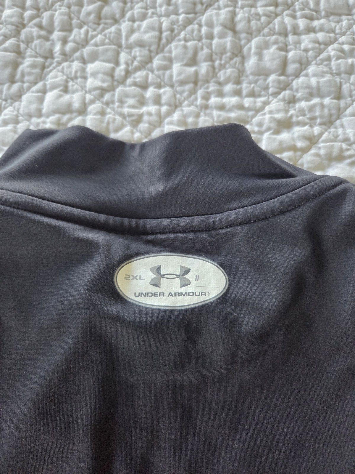 Under Armour Cold Gear Mock Neck Shirt Size 2XL Black Compression Long Sleeve gallery