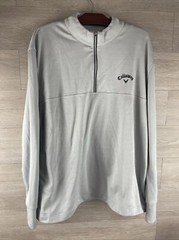 CALLAWAY Weather Series 1/4 Zip Golf Pullover Gray Mens 2 XL XXL