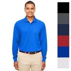 Core 365 Adult Pinnacle Performance Pique Long Sleeve Polo with Pocket M-88192P