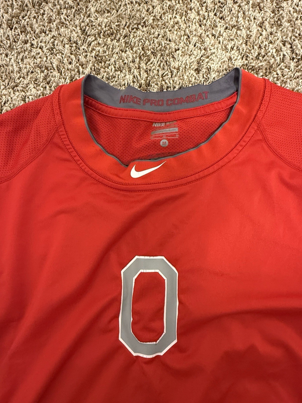 Nike Pro Combat Team Issue Ohio State Buckeyes Baseball Scarlet Gray Long Sleeve gallery
