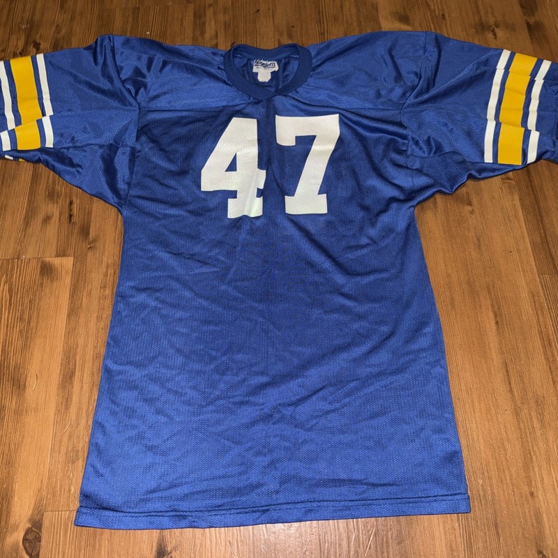Vintage High School Football #47 Jersey 80s 70s Size Medium USA Made gallery