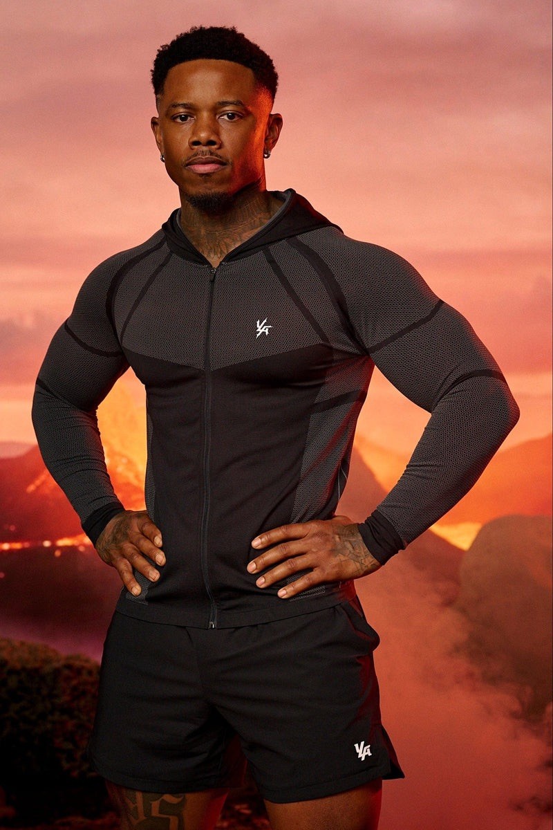 YOUNGLA (SOLD OUT) - 8061 - APEX COMPRESSION ZIP-UPS - BLACK - XXLARGE gallery