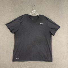 Nike T-Shirt Tee Mens 2XL Gray Dri-FIT Activewear Workout Sports Dad Gym
