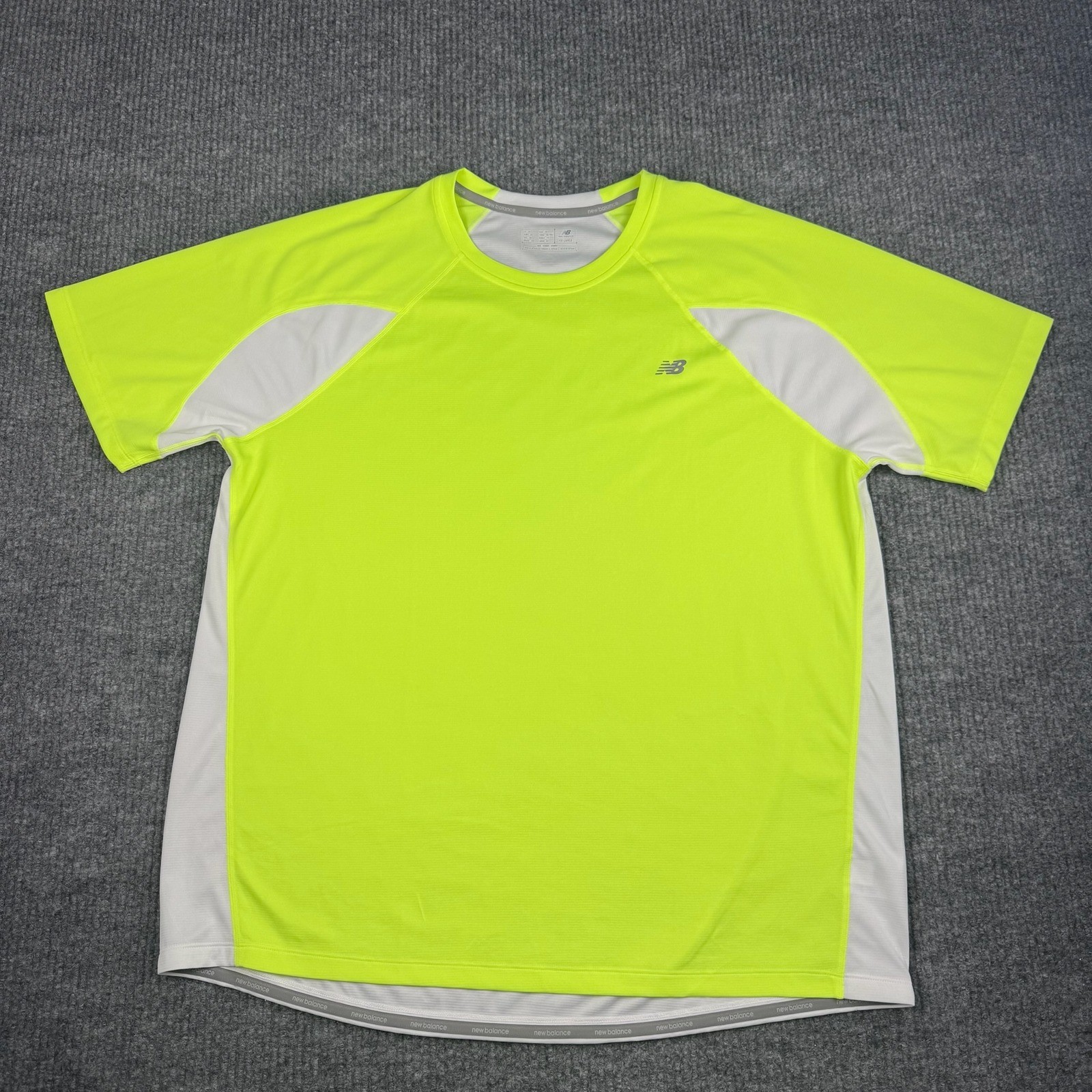 New Balance Shirt Mens 2XL Neon Yellow Running Performance Athletic Athleisure gallery