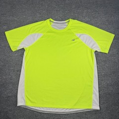 New Balance Shirt Mens 2XL Neon Yellow Running Performance Athletic Athleisure