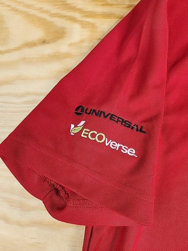 EcoVerse Universal Logo Red Greg Norman Golf Polo Shirt Mens Large Lightweight gallery