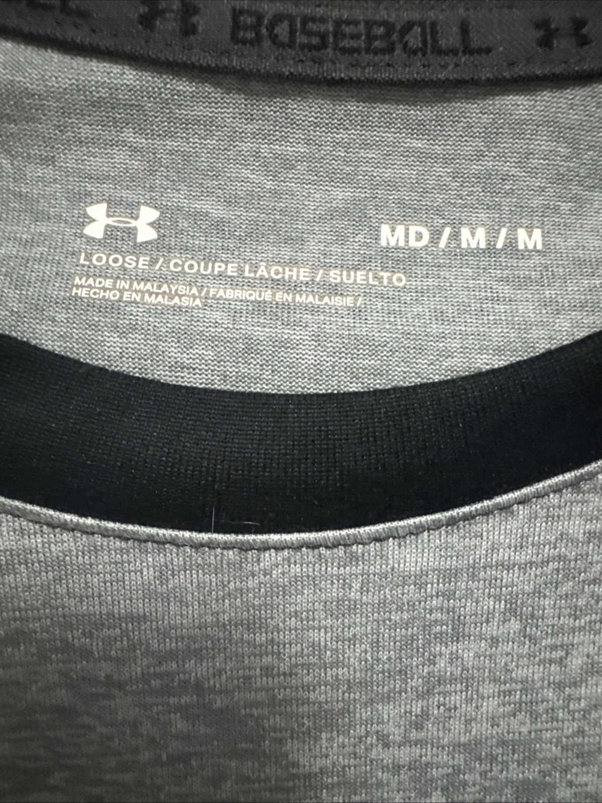 Under Armour Loose Fit 3/4 Sleeve Baseball Athletic Shirt Mens Medium Gray gallery