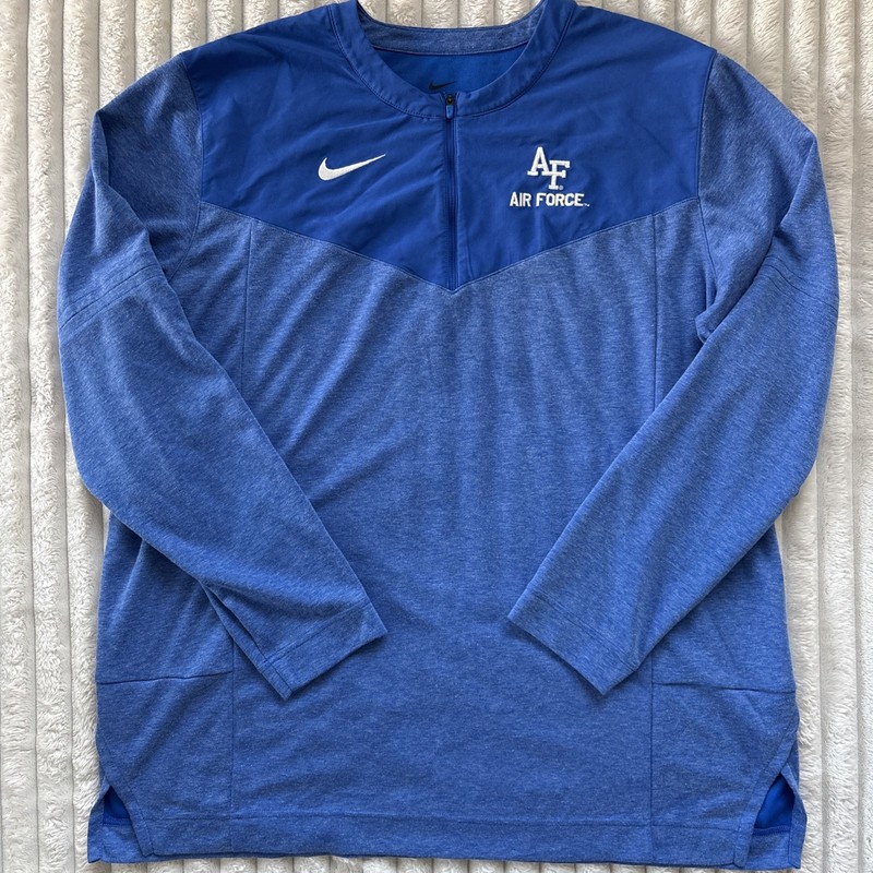 Nike Air Force Falcons Dri-FIT 1/4 Zip Pullover Men’s XL Jacket Blue USAF gallery