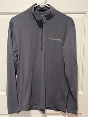 OGIO Quarter Zip Shirt Mens M Gray EverView Logo Embroidery Golf