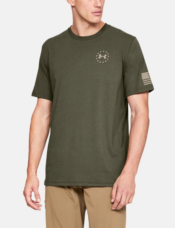 Under Armour Men's Freedom Flag T-Shirt 1333350 Marine OD Green (390) gallery