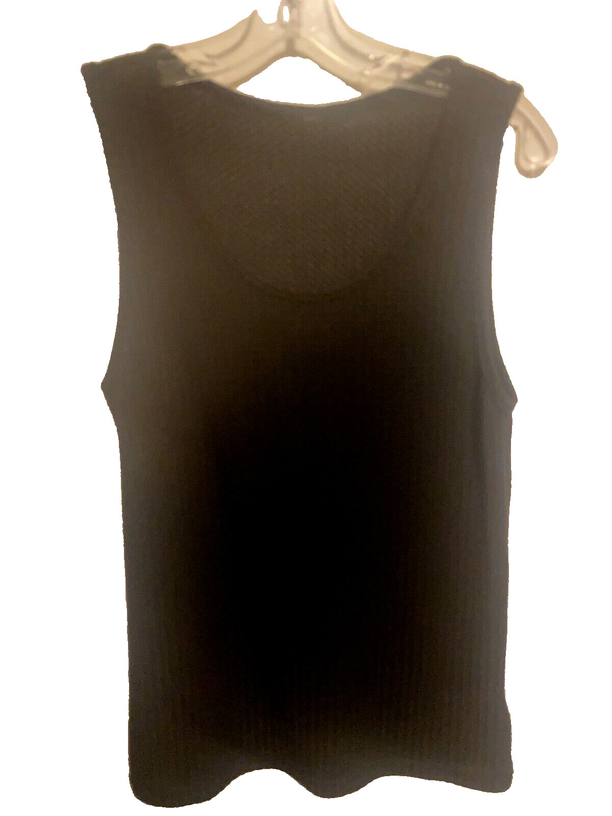 SHEIN Men's Size Small Black Open Weave Knit Crew Neck Tank Top NWOT gallery