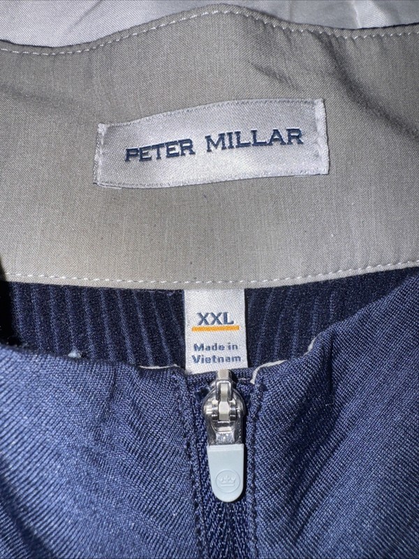 ⛳️Peter Millar Perth Performance 1/4 Zip Crown Soft Stretch Pullover Blue Golf gallery