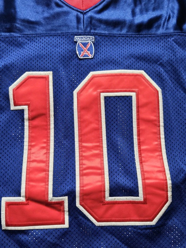 Battlefield Collection Mountain #10 Football Jersey Men’s 3XL Blue Military USA gallery