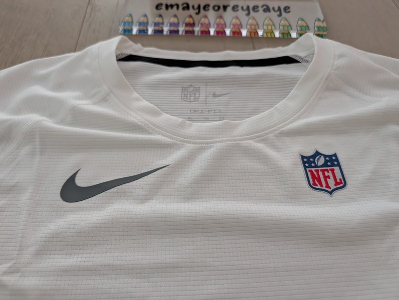 Nike Men's NFL Issued Pro Compression Under Shirt White NWOT combat hypercool gallery