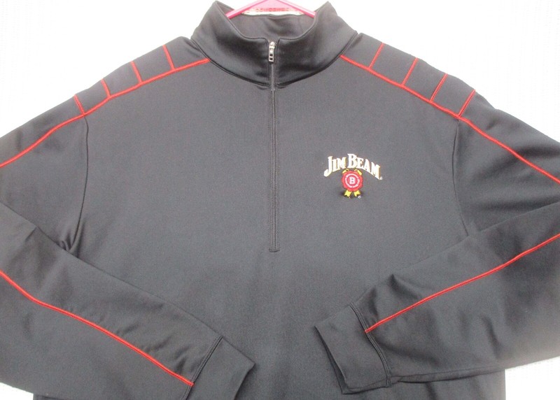 Jim Beam Nike Golf Pullover Black Red Mens Size Large gallery
