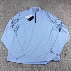 Holderness & Bourne Shirt Mens Extra Large Blue Airation Golf Performance Golfer
