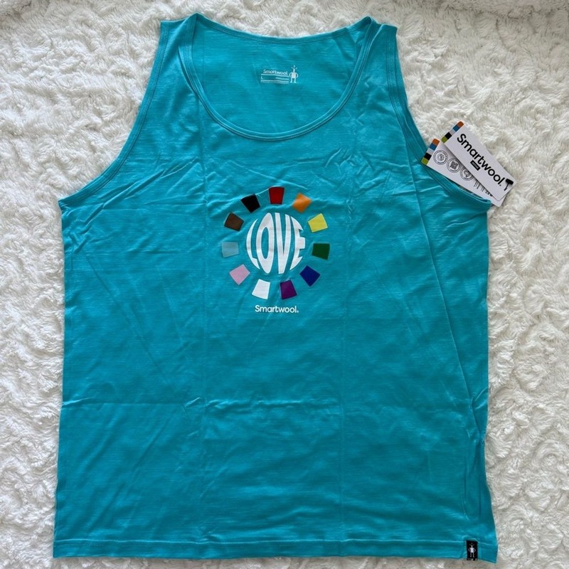 NWT Smartwool Active Ultralite Pride Graphic Tank Top Merino Wool Blend gallery