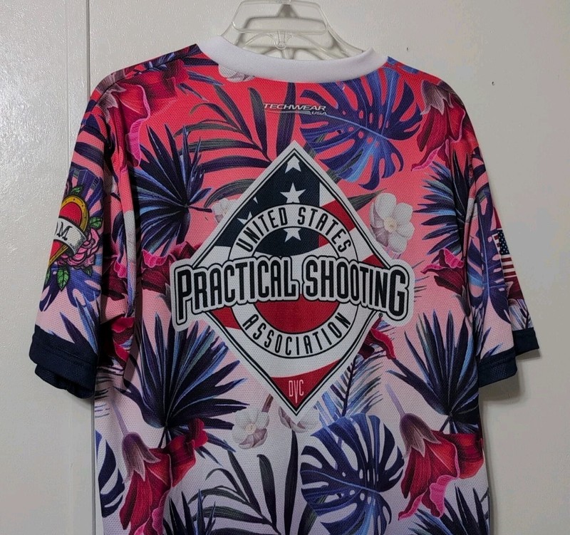 Glock USPSA Men’s Hawaiian Theme Pullover Shirt Size Large Short Sleeves USA gallery