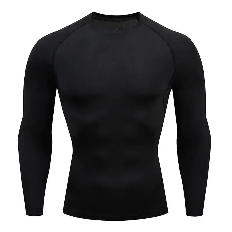 Men's Athletic Long Sleeve Compression Shirts Dry Fit Sports Gym Shirts Workout gallery