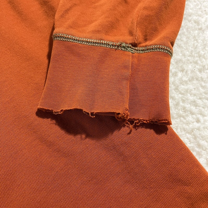Timberland 1/4 Zip Pullover Men’s XL Long Sleeve Shirt Orange Sweater gallery