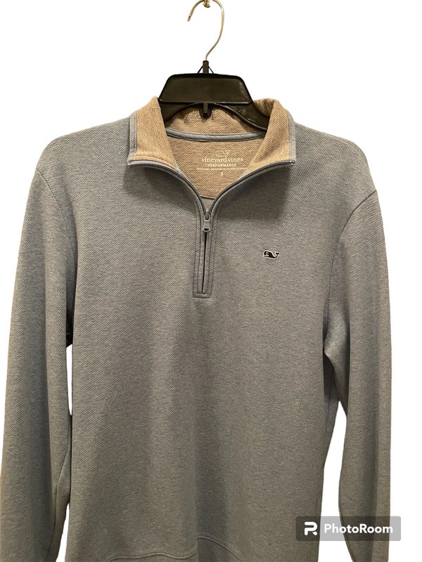Vineyard Vines 1/4 Zip Performance Long Sleeve Pique Shirt Adult Small Blue gallery