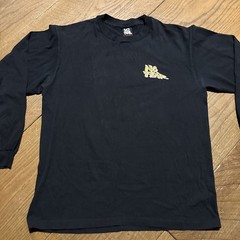 Vintage No Fear Longsleeve T-Shirt Sz L Black Double Sided Sleeve Graphics Gold