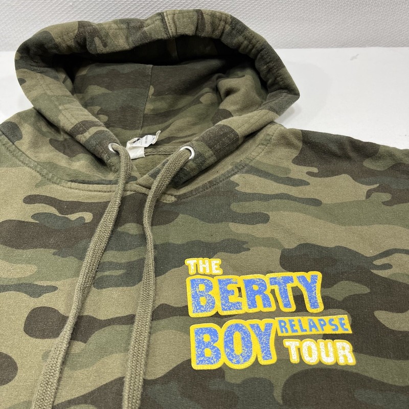 Bert Kreischer The Machine Relapse Tour Berty Boy Adult SIZE Large CAMO Hoodie gallery