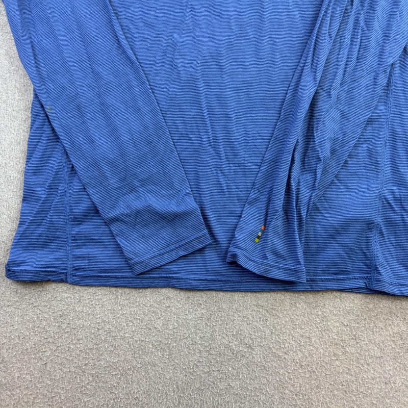 Smartwool Merino 150 Pullover Mens Medium Blue 1/4 Zip Long Sleeve Hiking Adult gallery