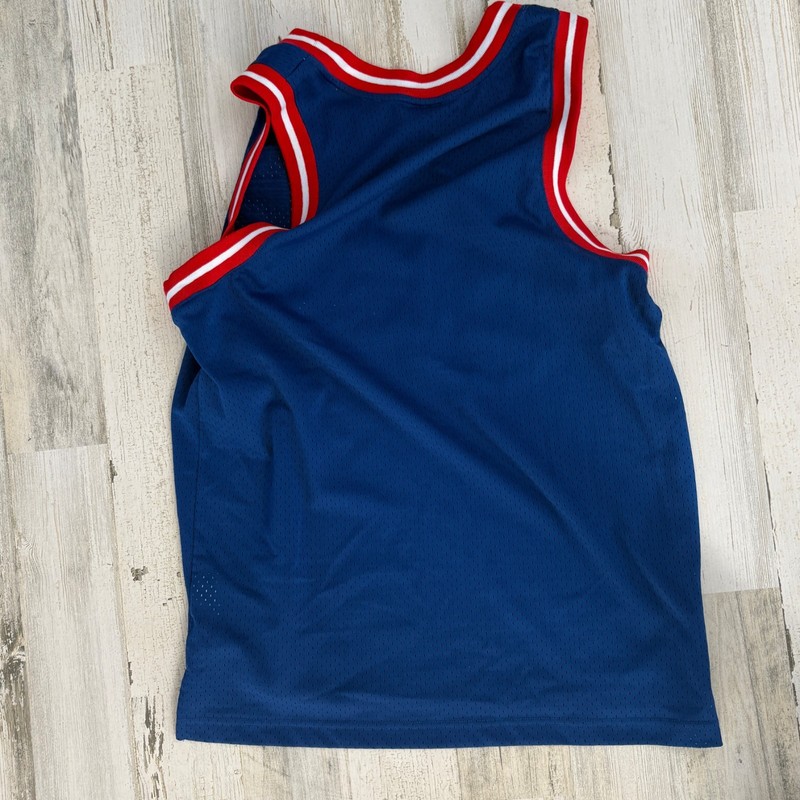 Nike Men's Size Medium Mesh Basketball Jersey Blue/Red Throwback Look Top gallery