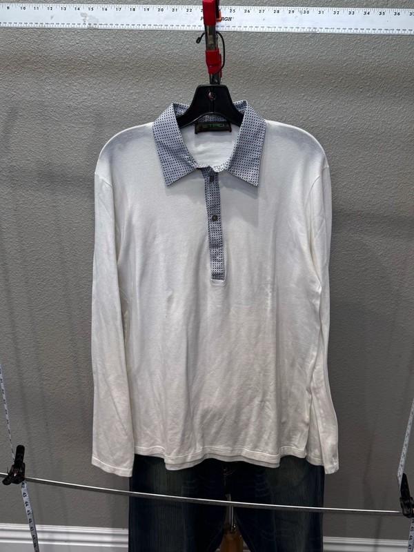 Etro Milano Super Soft Long Sleeve POLO SHIRT XL Extra Large gallery