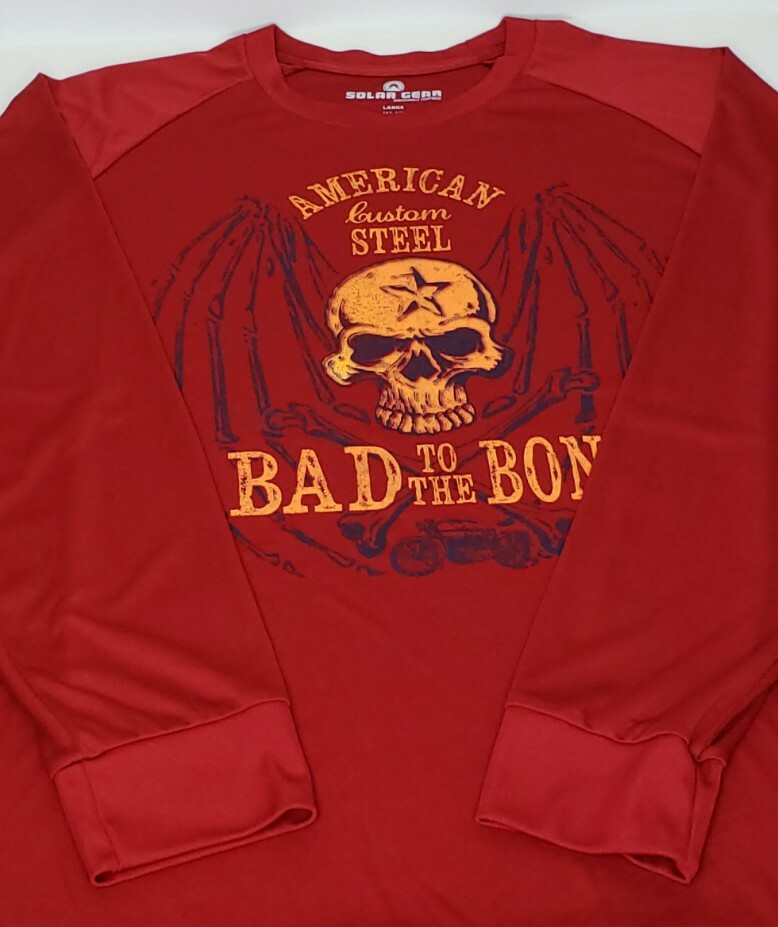 Solar Gear American Custom Steel Bad To The Bone Long Sleeve T-Shirt Men's Large gallery