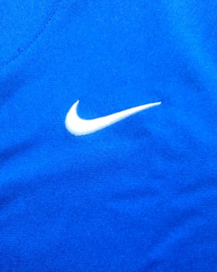 Nike Team Baseball Practice Blue One Button Henley Men's Size Medium gallery