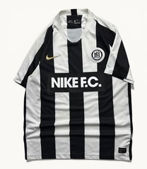 Men’s Nike F.C. Soccer Jersey Kit Striped 2018/19 Sz M Black/White