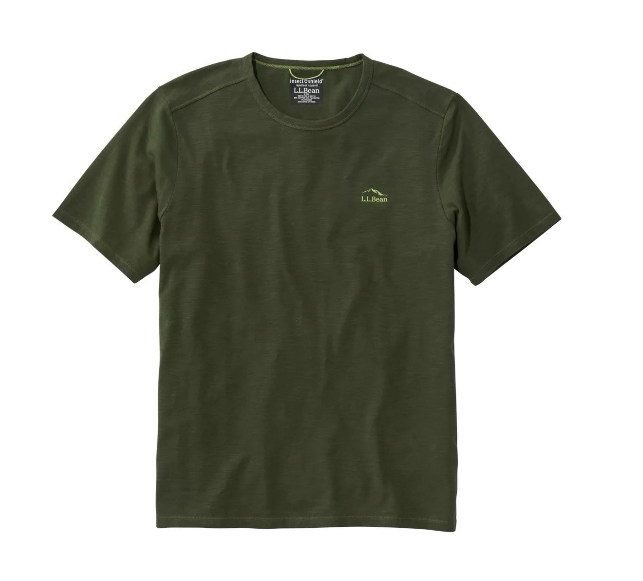 LL Bean Men’s Insect Shield Green Tshirt Large gallery
