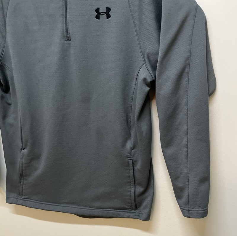 Under Armour (M) Men’s 1/4 Zip Pullover Pockets, Embroidered Logo & Name on Back gallery