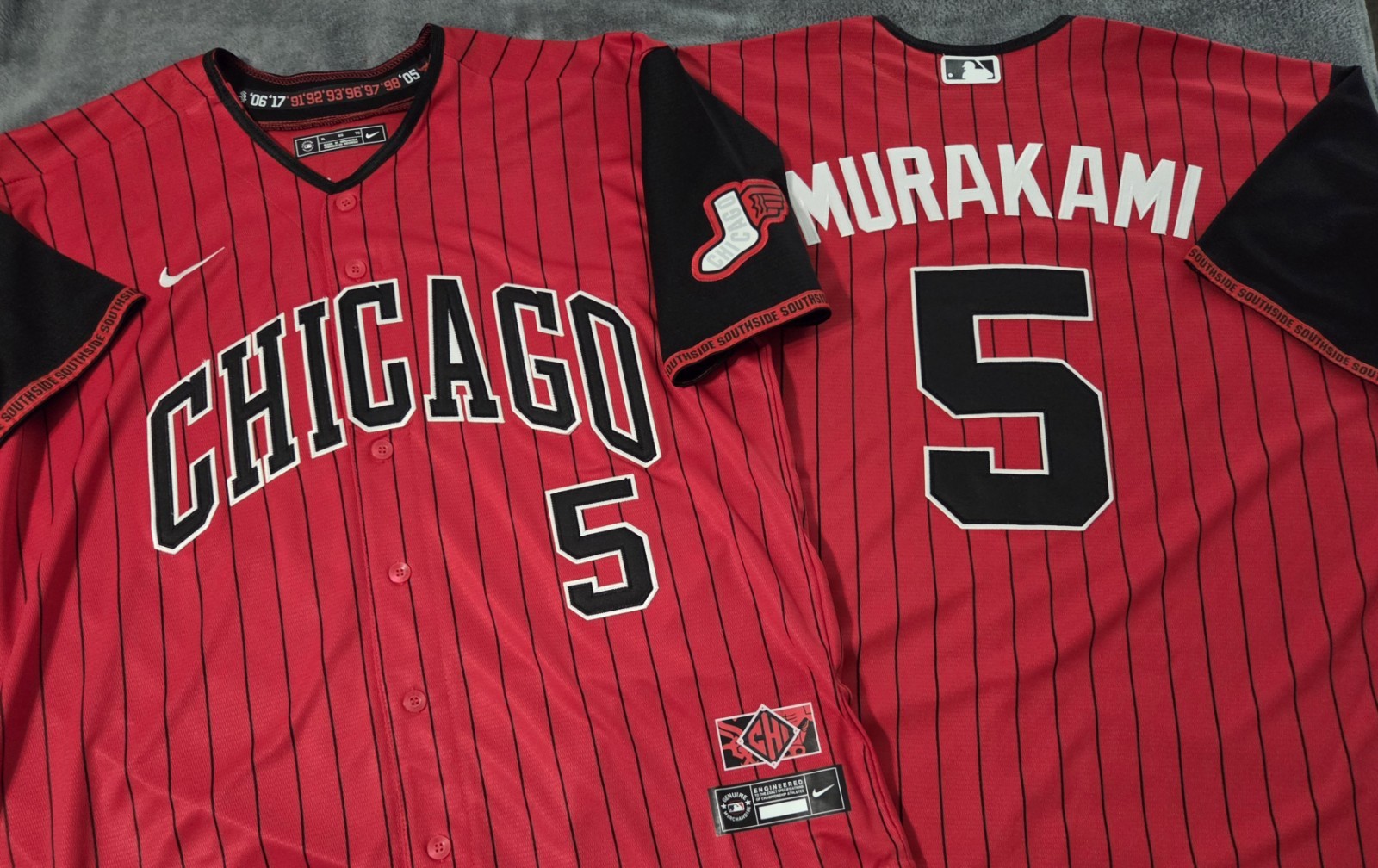 Fast Free Shipping! Large Munetaka Murakami Chicago White Sox Stitched Jersey 5 gallery
