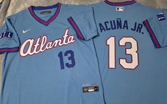 Fast Free Shipping XL Ronald Acuna Jr Atlanta Braves Stitched Jersey 13