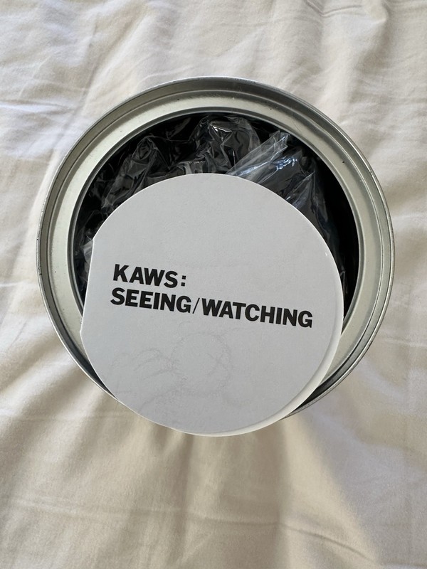 New Kaws Seeing /Watching Heads Canned Black T-shirt Men's size M, come with can gallery