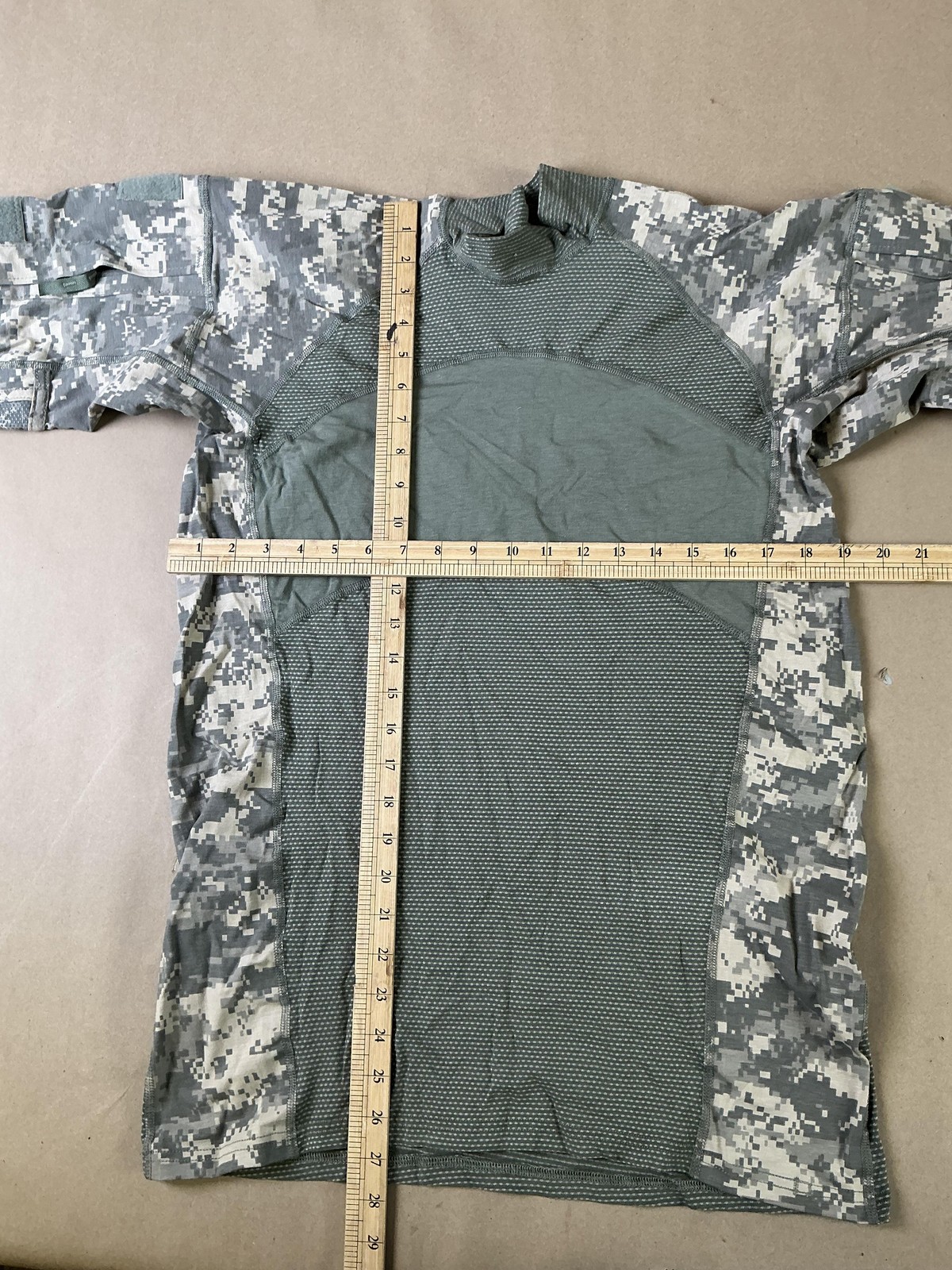 Massif Army Combat Shirt Mens Large Green ACU Camo FR Long Sleeve Crew Neck gallery