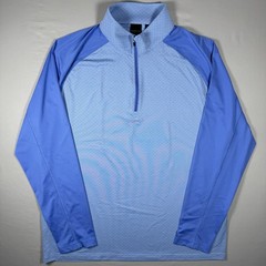 Dunning Golf Quarter Zip Pullover XL Blue Performance Stretch Long Sleeve