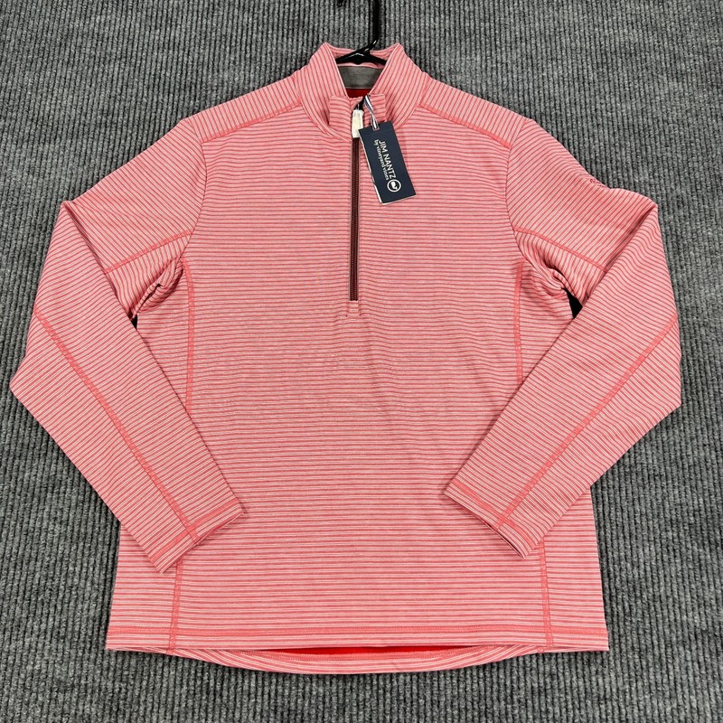 Vineyard Vines Jim Nantz Pullover Sweatshirt Mens Small Red Striped 1/4 Zip New gallery