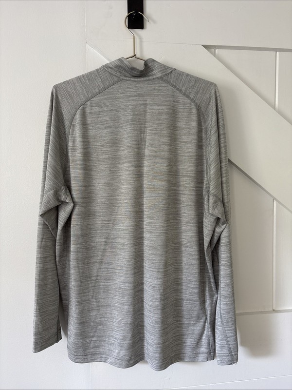 Eddie Bauer Men's Athletic 1/4 Zip Shirt Large Freedry Moisture Wicking Cinder gallery