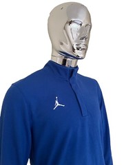 Jordan Dri-Fit 1/4 Zip Up Mens LS Top Royal Blue Gym Golf Size XS, S, M, L