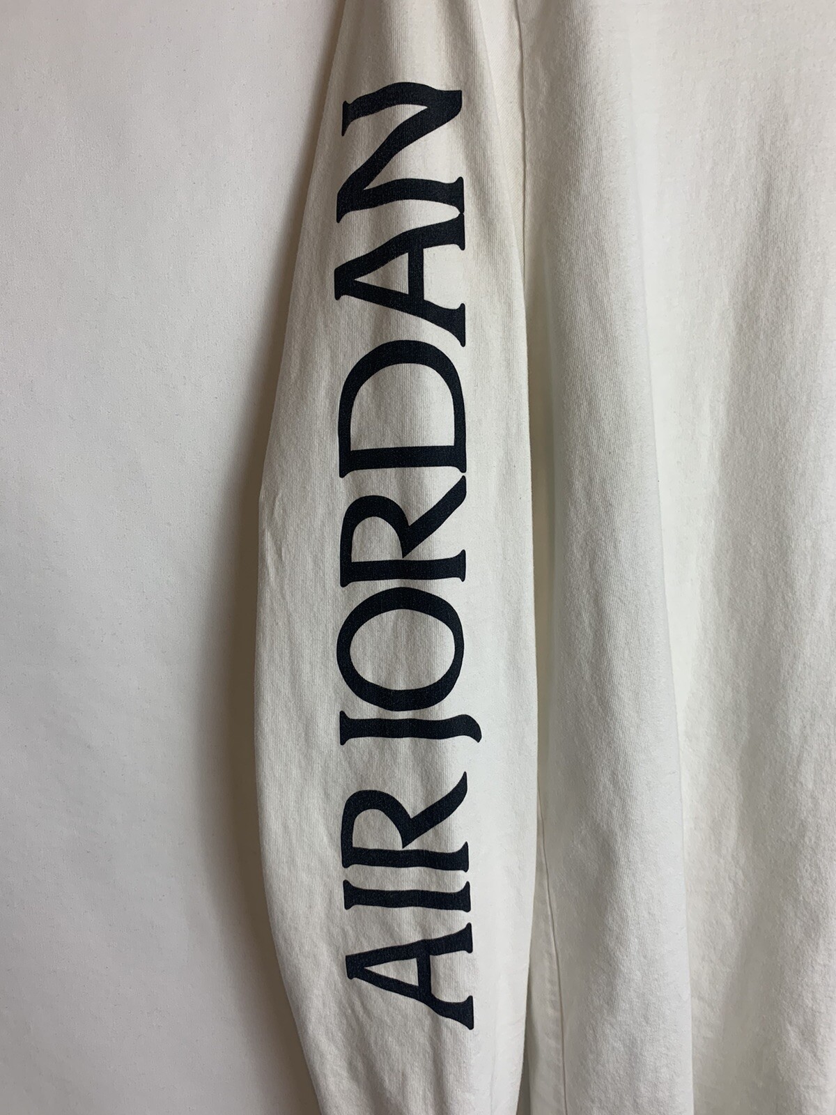 Jordan x Nike Hybrid Logo Long Sleeve Shirt sz Small White Black Jumpman Air Max gallery