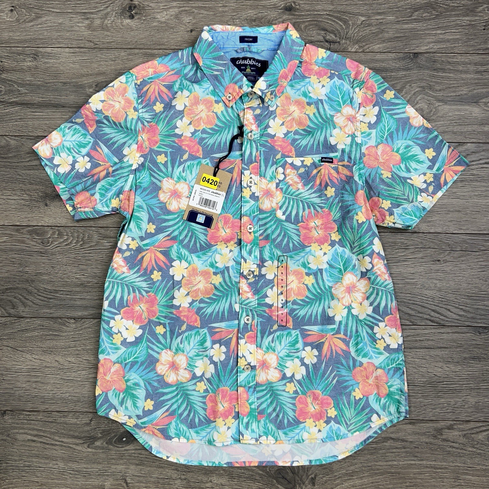 Chubbies Polo Shirt Size Small Mens The Life In Paradise Friday Shirt gallery