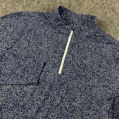 2Putt 1/4 Zip Pullover Mens XL Blue Multicolor Dot Performance Golf Shirt Top